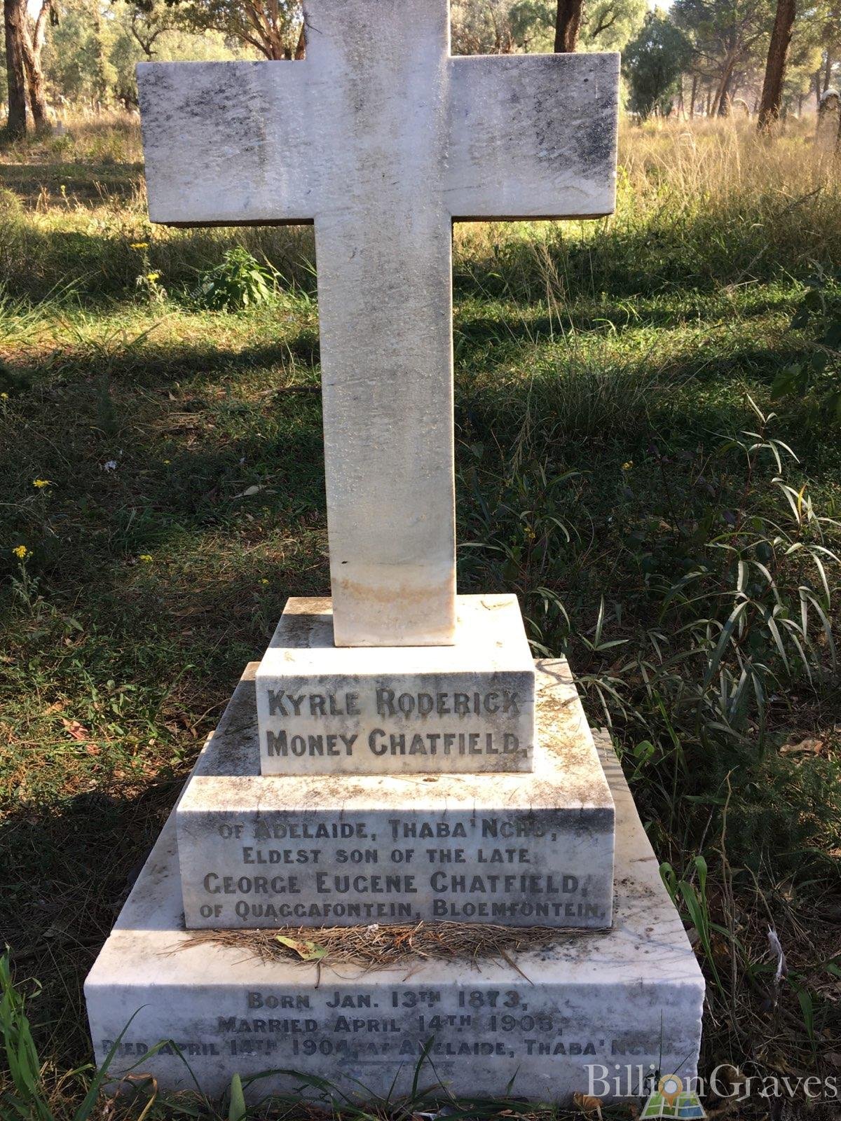 CHATFIELD Kyrle Roderick Money 1873-1904 grave.jpg